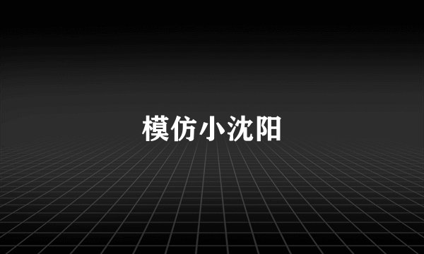 模仿小沈阳