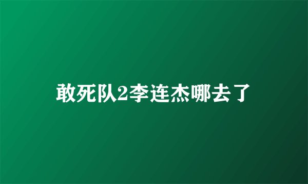 敢死队2李连杰哪去了