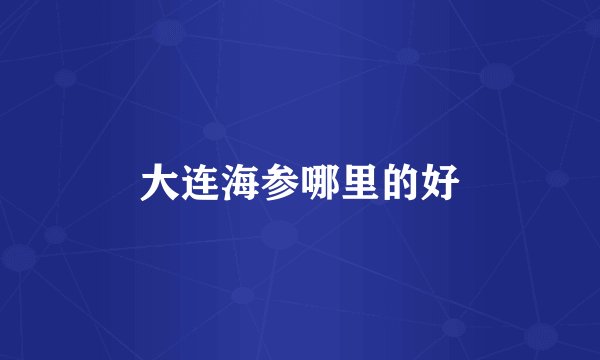 大连海参哪里的好