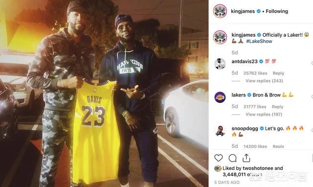 浓眉新赛季将不准穿23号球衣！NBA金主赞助商发力，詹姆斯收回让号承诺，你怎么看？