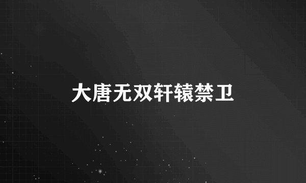 大唐无双轩辕禁卫