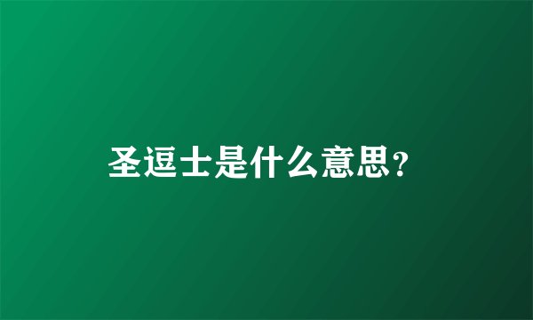 圣逗士是什么意思？
