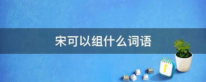 宋可以组什么词语