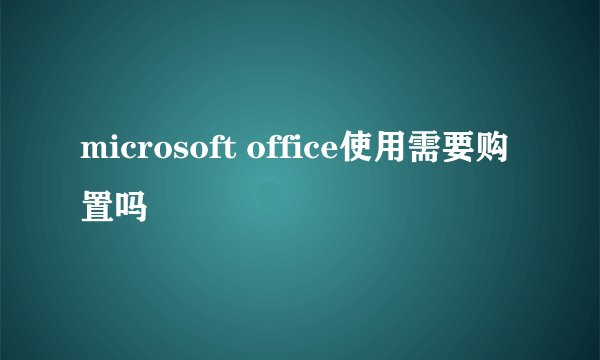 microsoft office使用需要购置吗