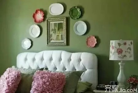 盘子装饰墙面  效果一样棒棒哒