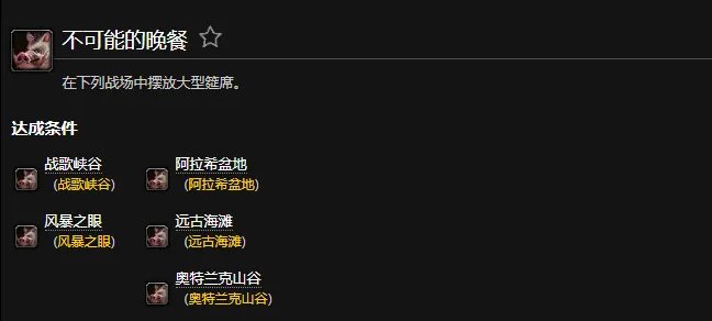魔兽世界不可能的晚餐成就怎么做