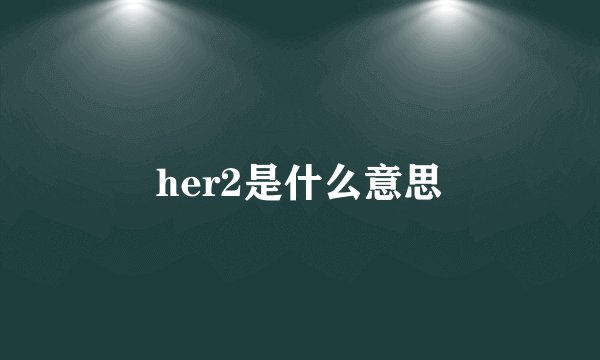 her2是什么意思