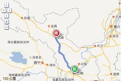 兰州到武威大巴途径