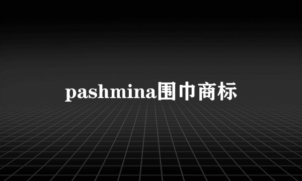 pashmina围巾商标