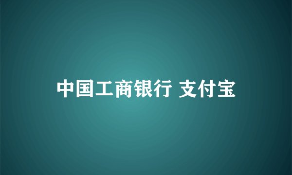 中国工商银行 支付宝