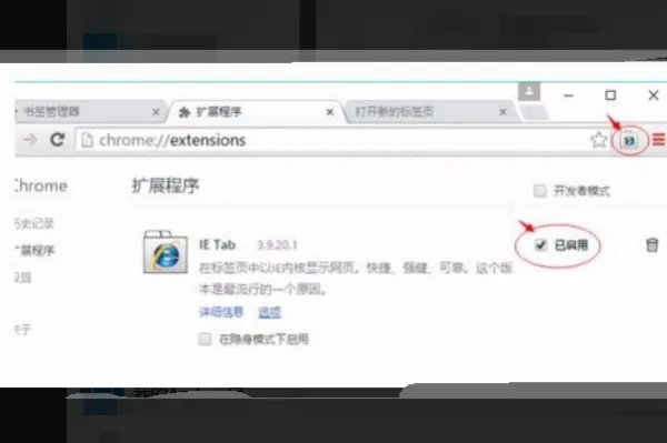 谷歌浏览器chrome怎样转换成IE内核?