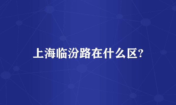 上海临汾路在什么区?