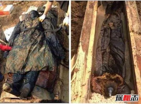 神秘的河南清朝干尸，项城挖出身着清朝官服干尸/五官清晰