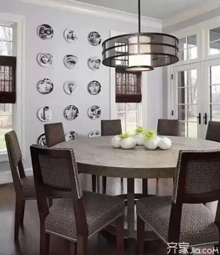 盘子装饰墙面  效果一样棒棒哒