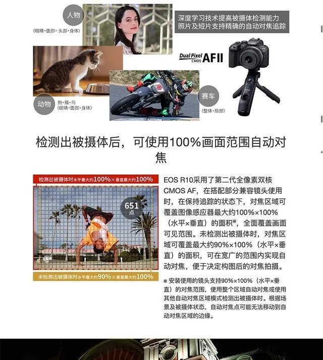 江苏佳能EOS R10微单相机轻量小型APS-C画幅