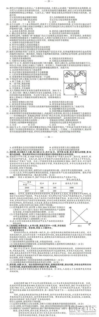 2018江苏高考文综真题及答案