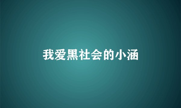 我爱黑社会的小涵