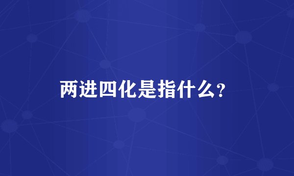 两进四化是指什么？