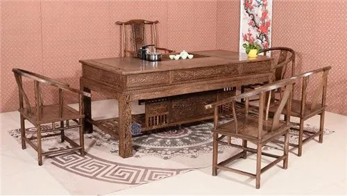 鸡翅木茶桌价格图片详解  传家之宝鸡翅木茶桌