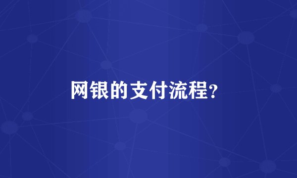 网银的支付流程？