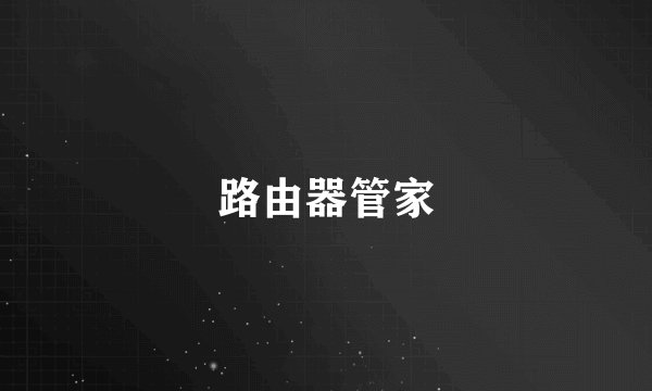 路由器管家