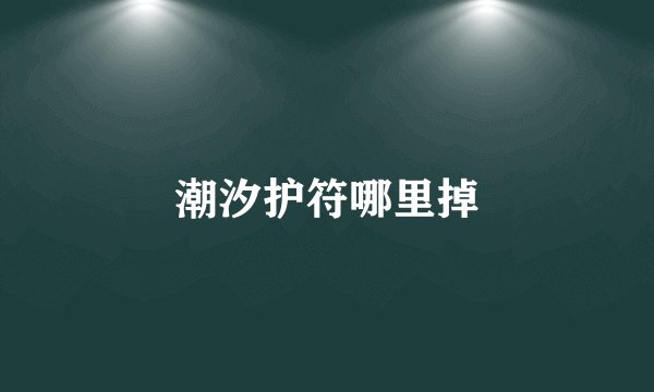 潮汐护符哪里掉