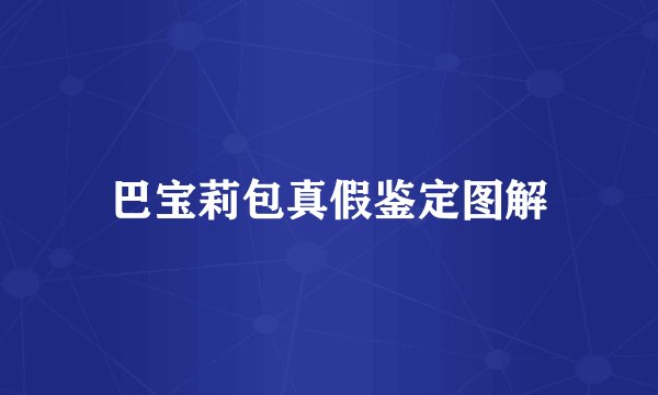巴宝莉包真假鉴定图解